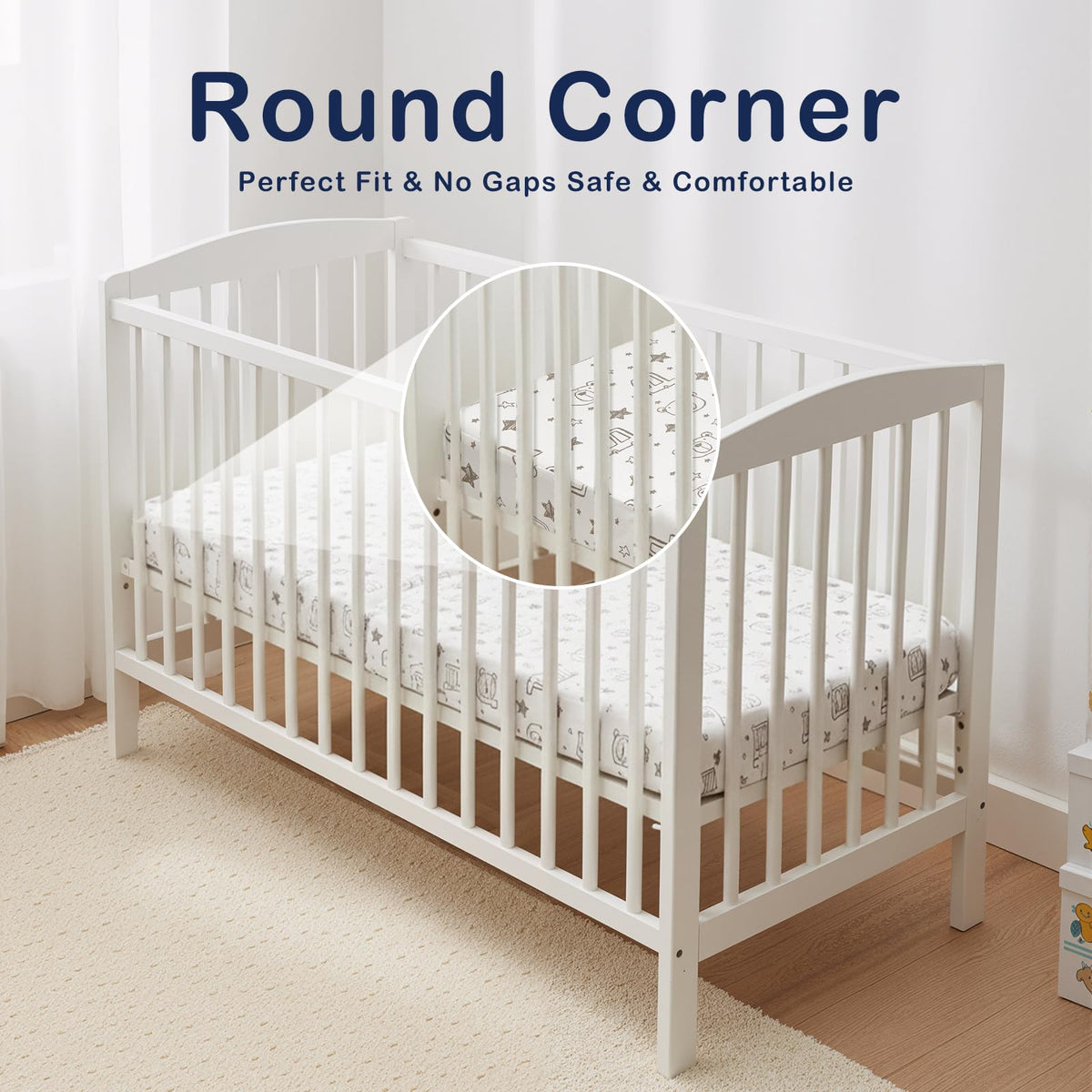 Trifold Pack and Play Mattress 38'' x 26'' x 3'' Memory Foam with Carry Bag P58288