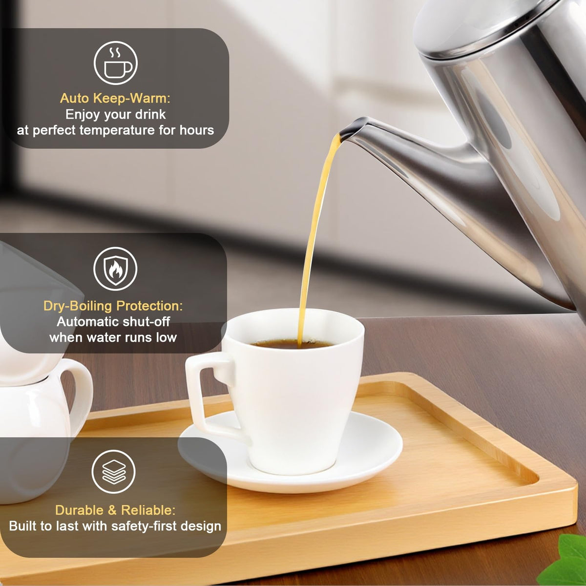 12 Cup Stainless Steel Electric Coffee Maker J604