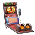 Brown Full Body Heating Massage Mat with Detachable Neck and Leg Massagers B9706