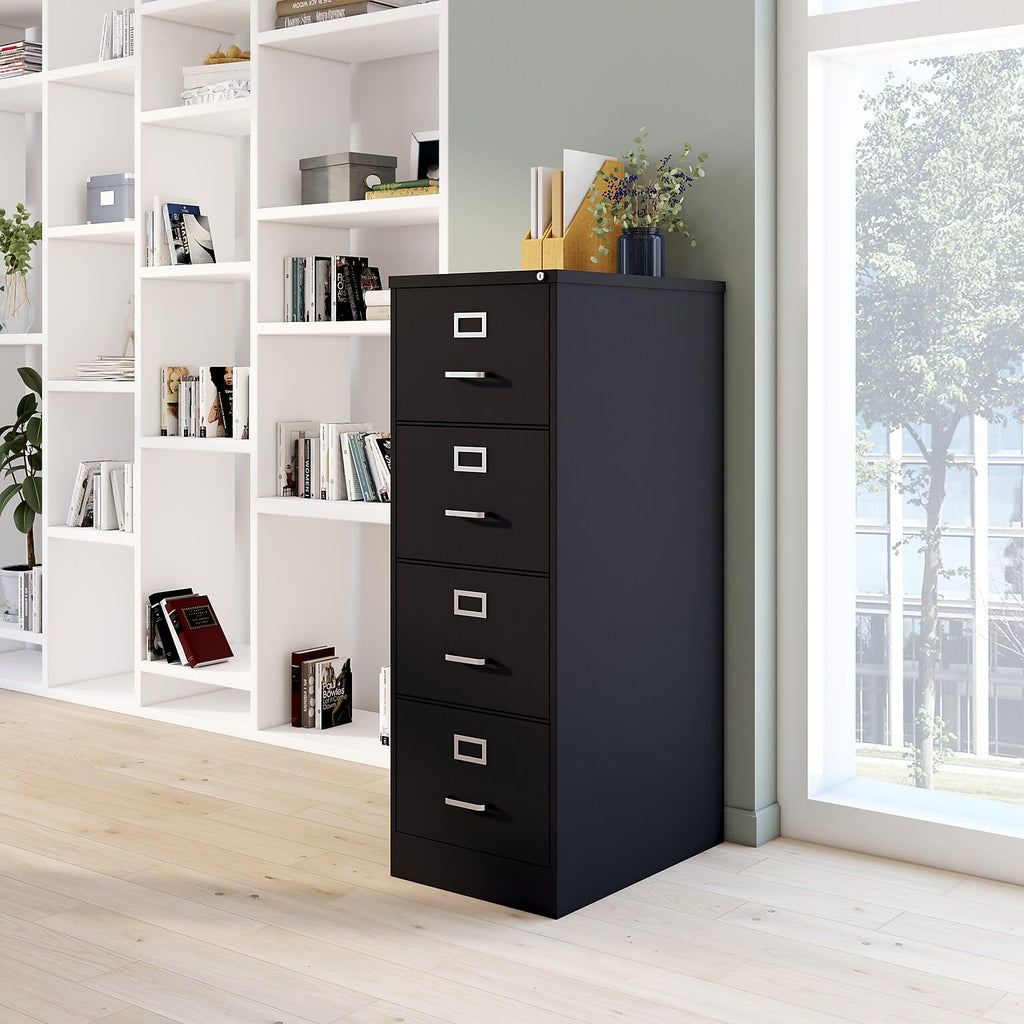 4 Drawer Black Vertical File Cabinet K6502