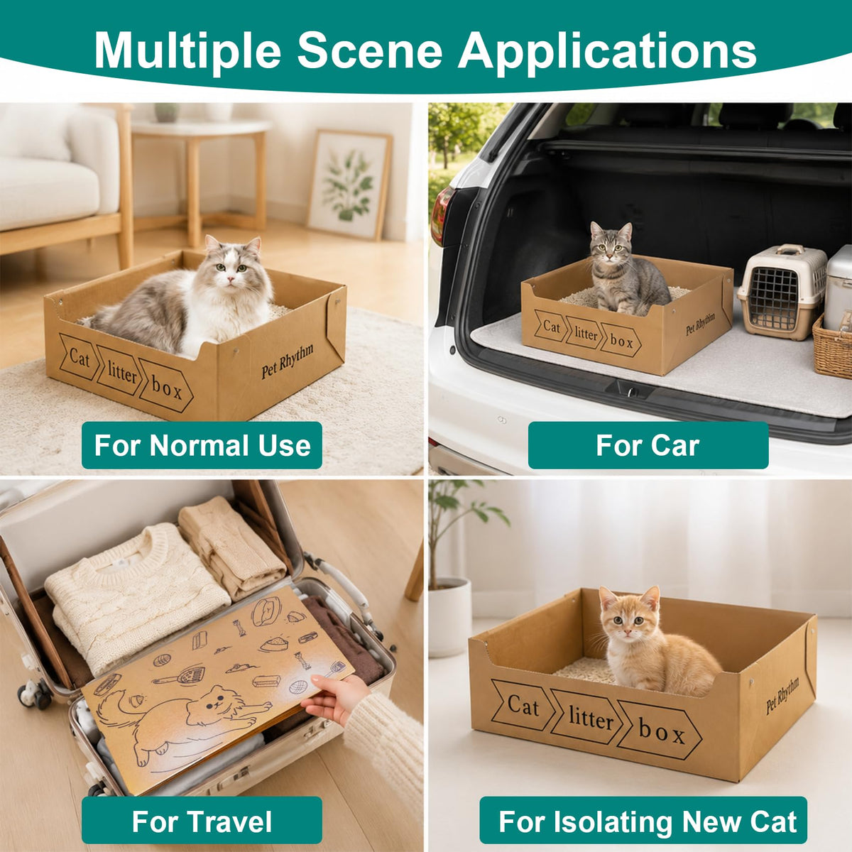 Disposable Cat Litter Box 3 Pack D213