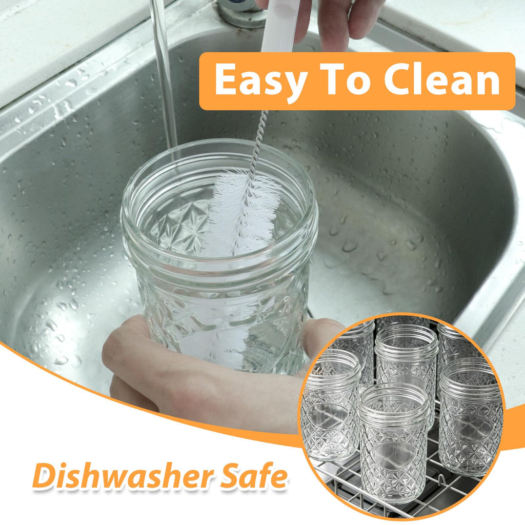 16oz Wide Mouth Mason Jars with Airtight Lids Y542
