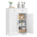 White Bathroom Storage Cabinet with Drawer and 2 Doors I97487