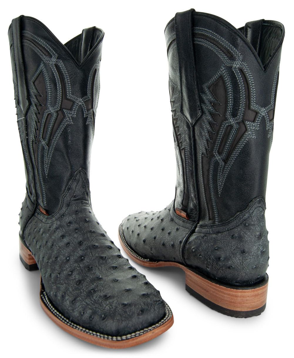 Ostrich Print Cowboy Boots J33937