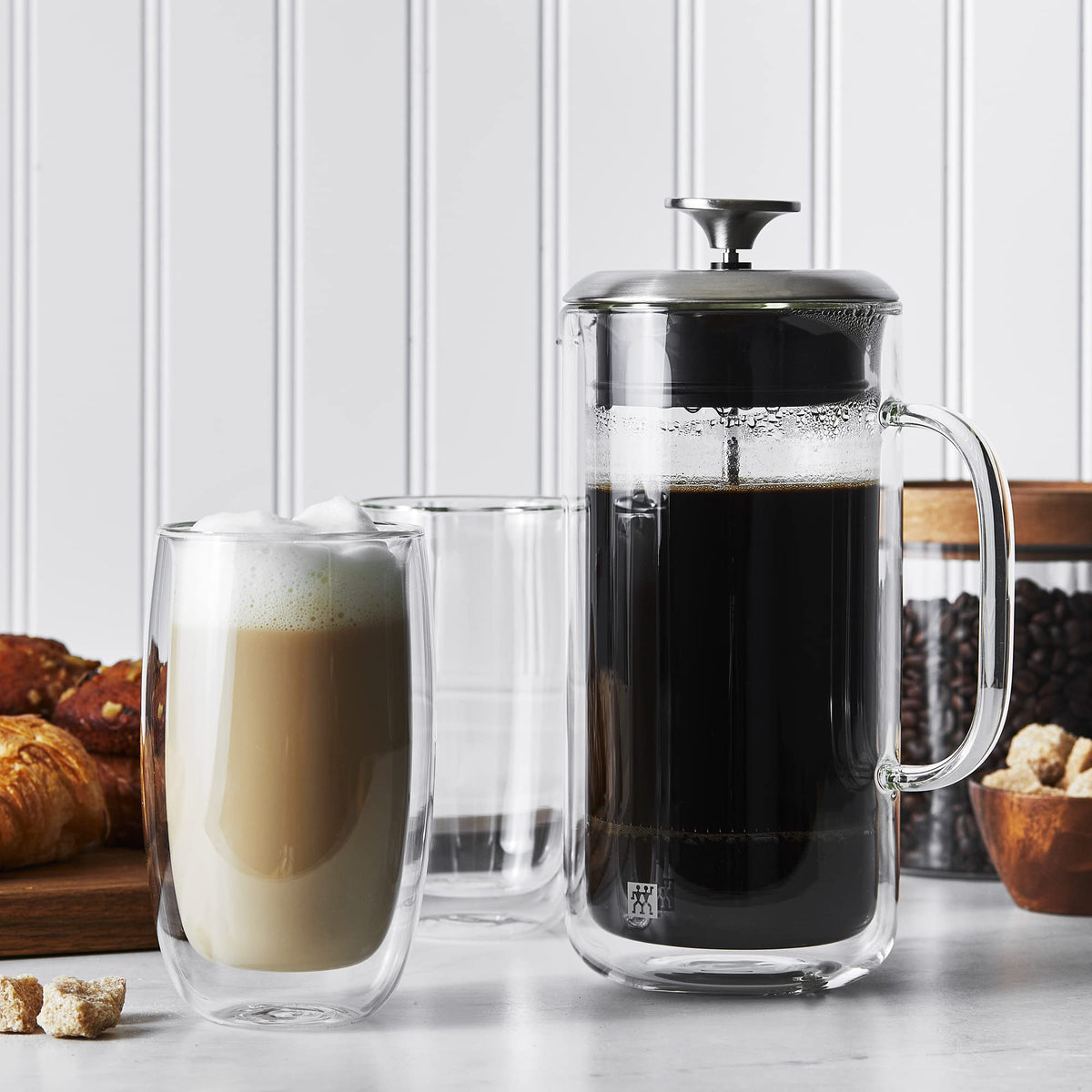 Double Wall French Press and Latte Glass G255564