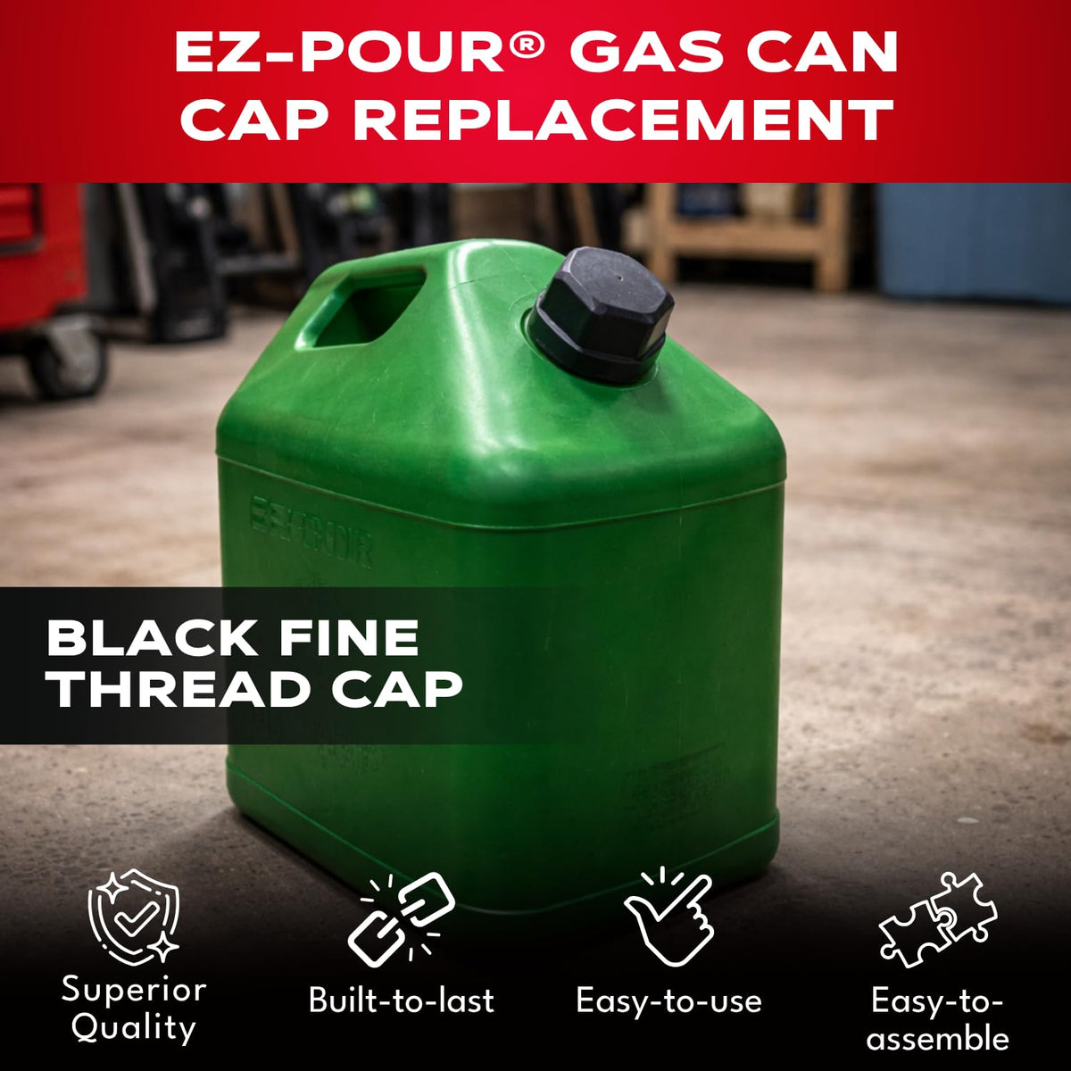 Black Fine Thread Storage Cap, Pack of 2 E648479