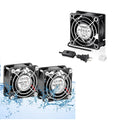 12V DC Brushless Cooling Fan 2PCS 60mm x 25mm Q724859