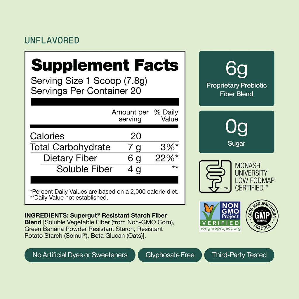 High Fiber GLP-1 Supplement Powder Drink Mix 20 Servings J235599