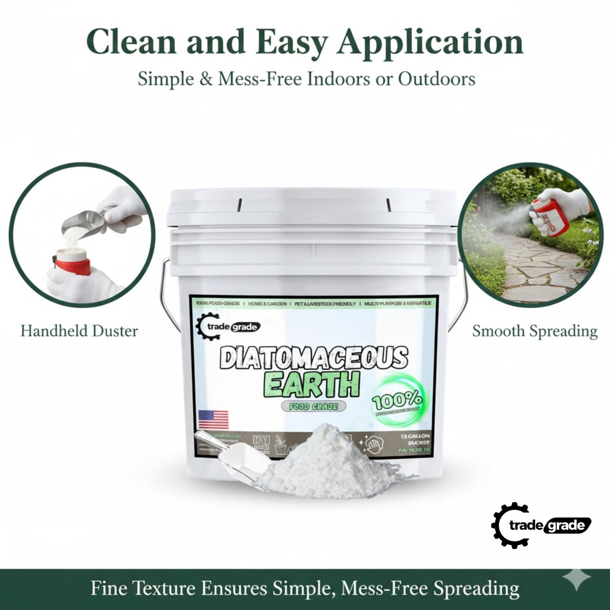 100% Food-Grade Diatomaceous Earth Powder 1 Gallon Q5686