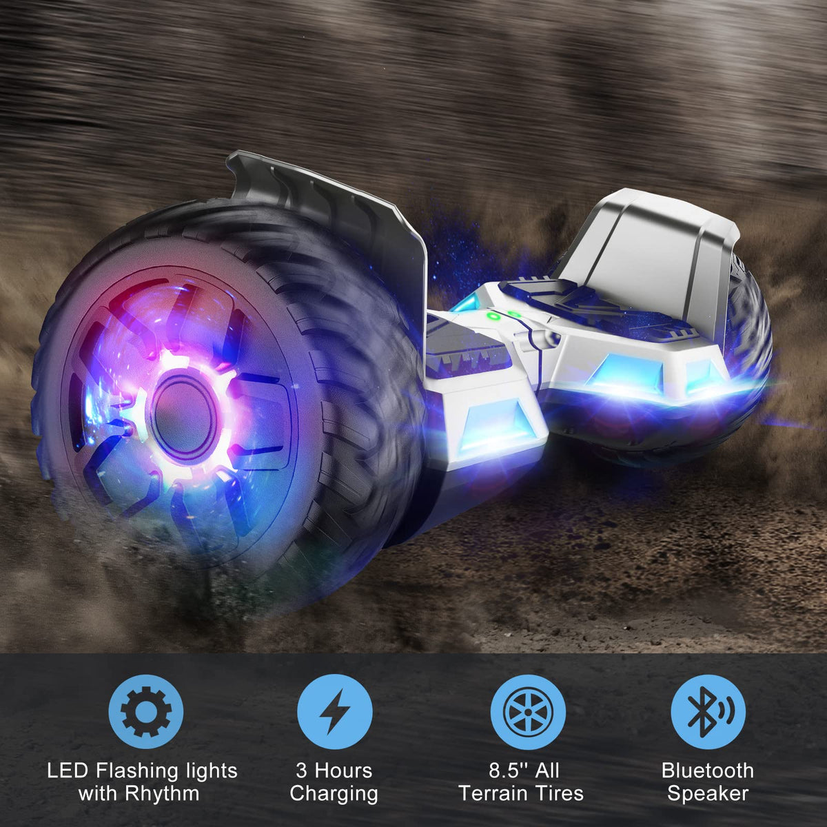 8.5'' Offroad Hoverboard with Lights and Bluetooth G99026