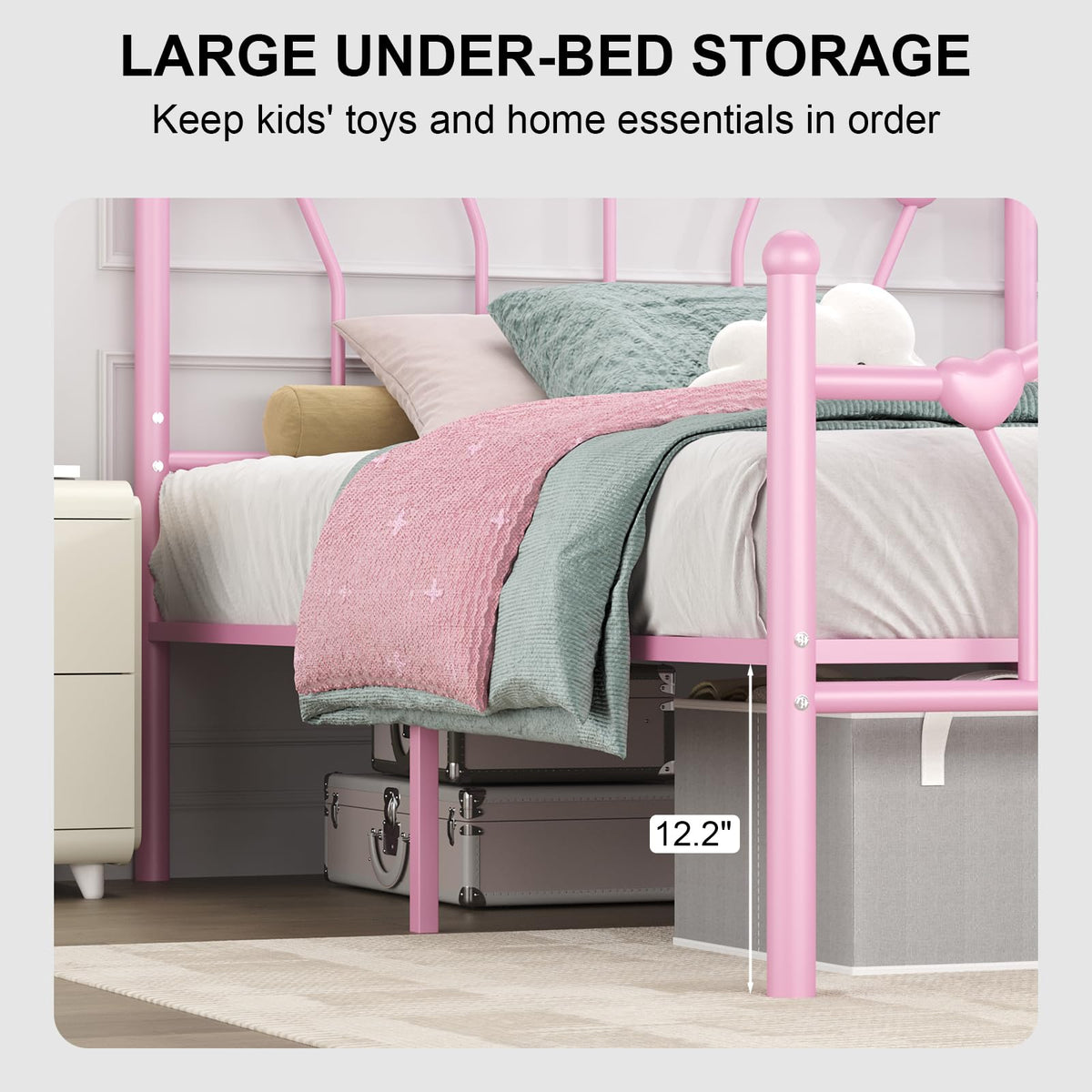 Twin Metal Platform Bed H122