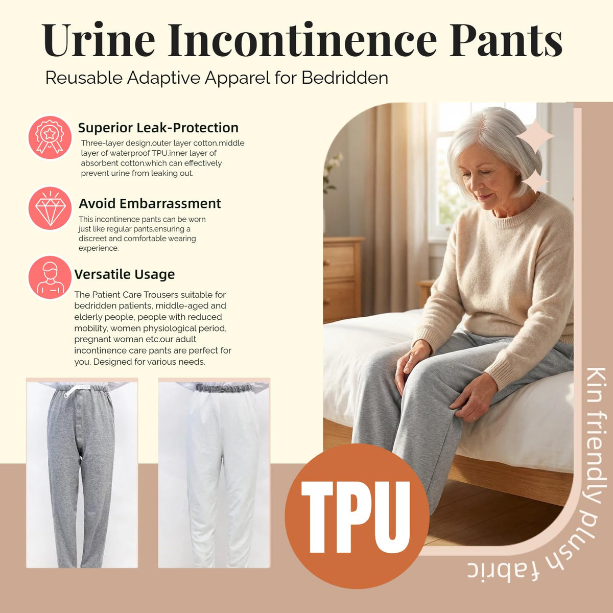 Adjustable Reusable Adult Incontinence Pants J270