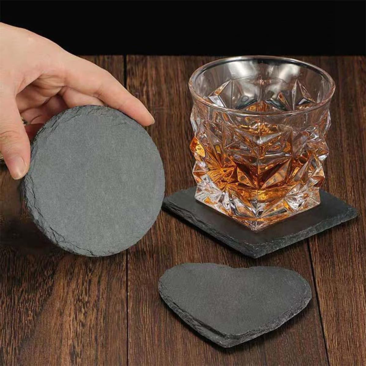 Natural Stone Coasters Set A166