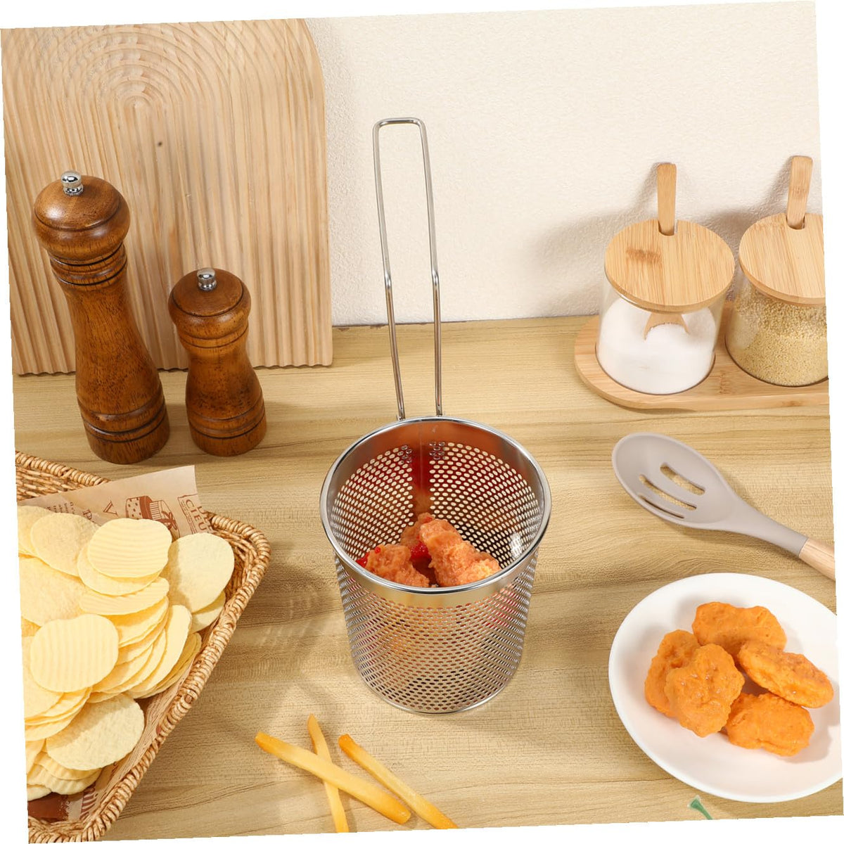Stainless Steel Noodle Sieve with Handle N51494