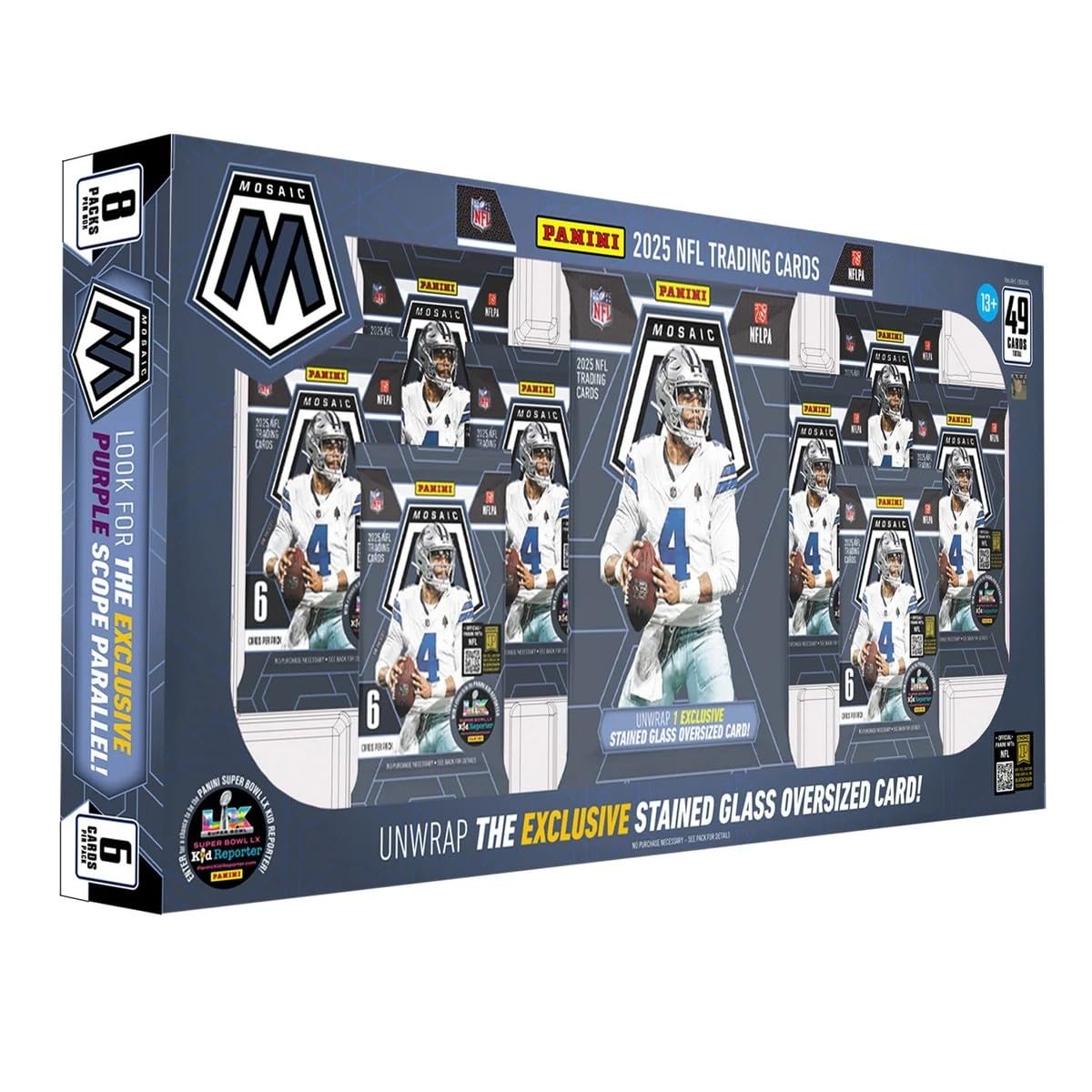 2025 Mosaic Football Trading Card Box Oversized Card Y14068
