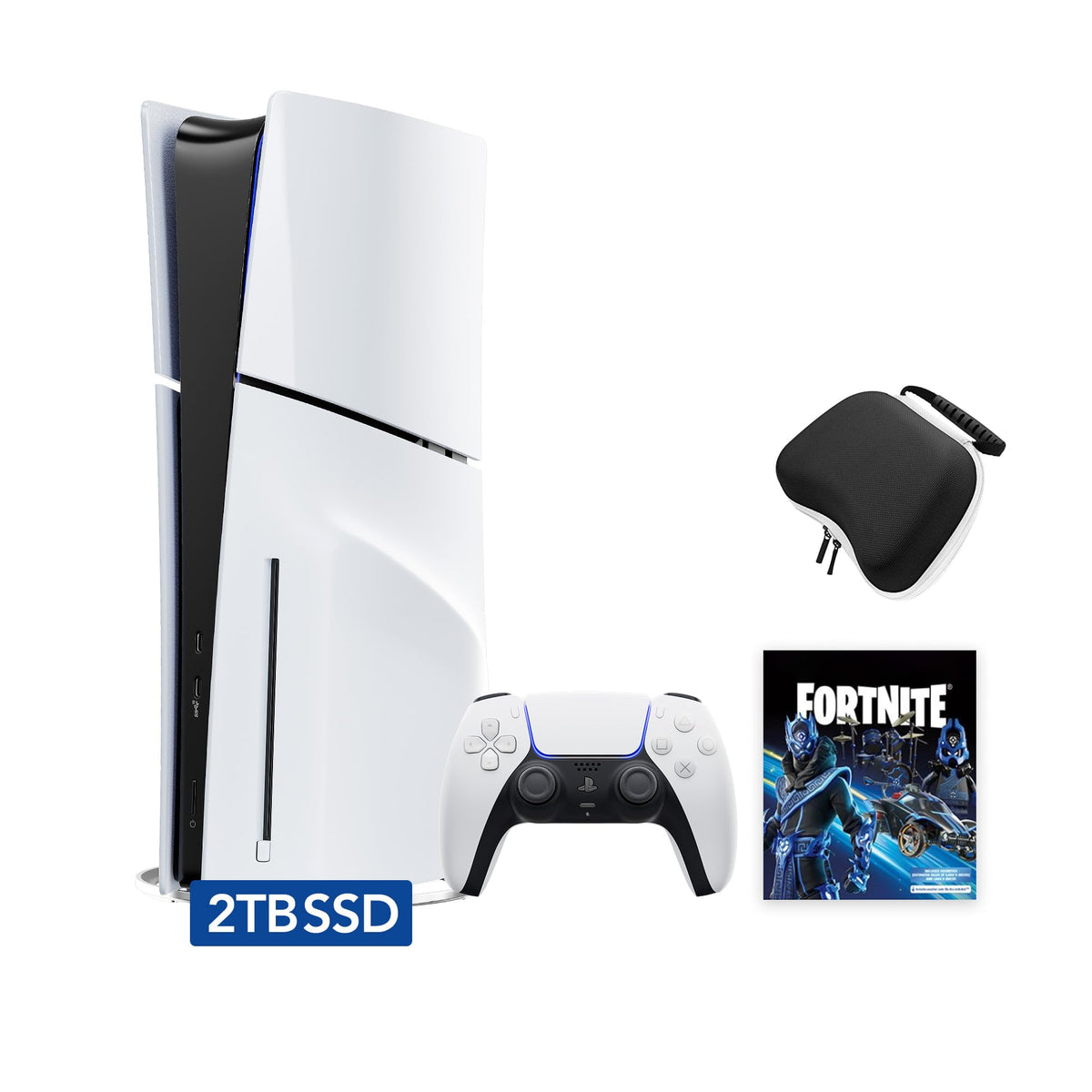 White 2TB Disc Edition Gaming Console with Wireless Controller B1690