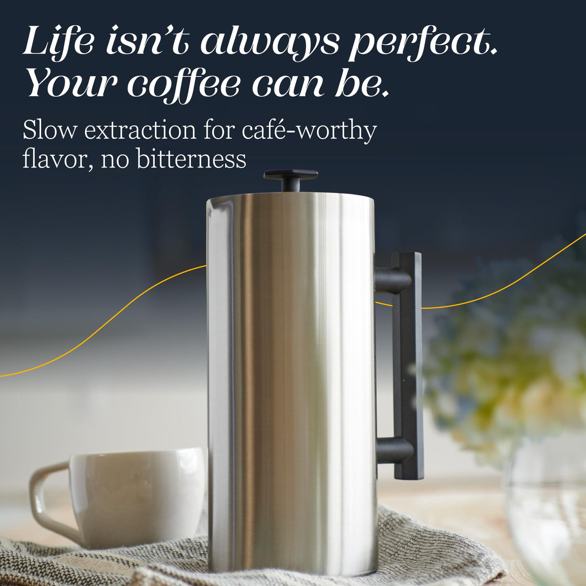 32oz Stainless Steel French Press M7881