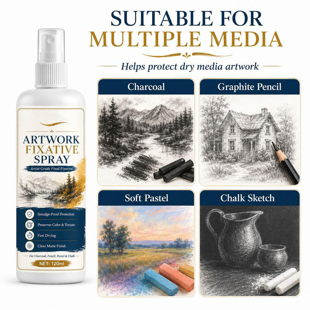 Matte Quick Dry Artwork Fixative Spray 5Pcs Q505