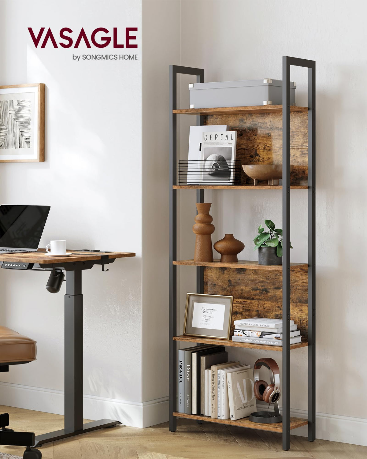 5 Tier Free Standing Bookshelf B721718