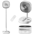 Portable Oscillating Pedestal Fan, 4 Speed 7200Mah Rechargeable Gray Y215