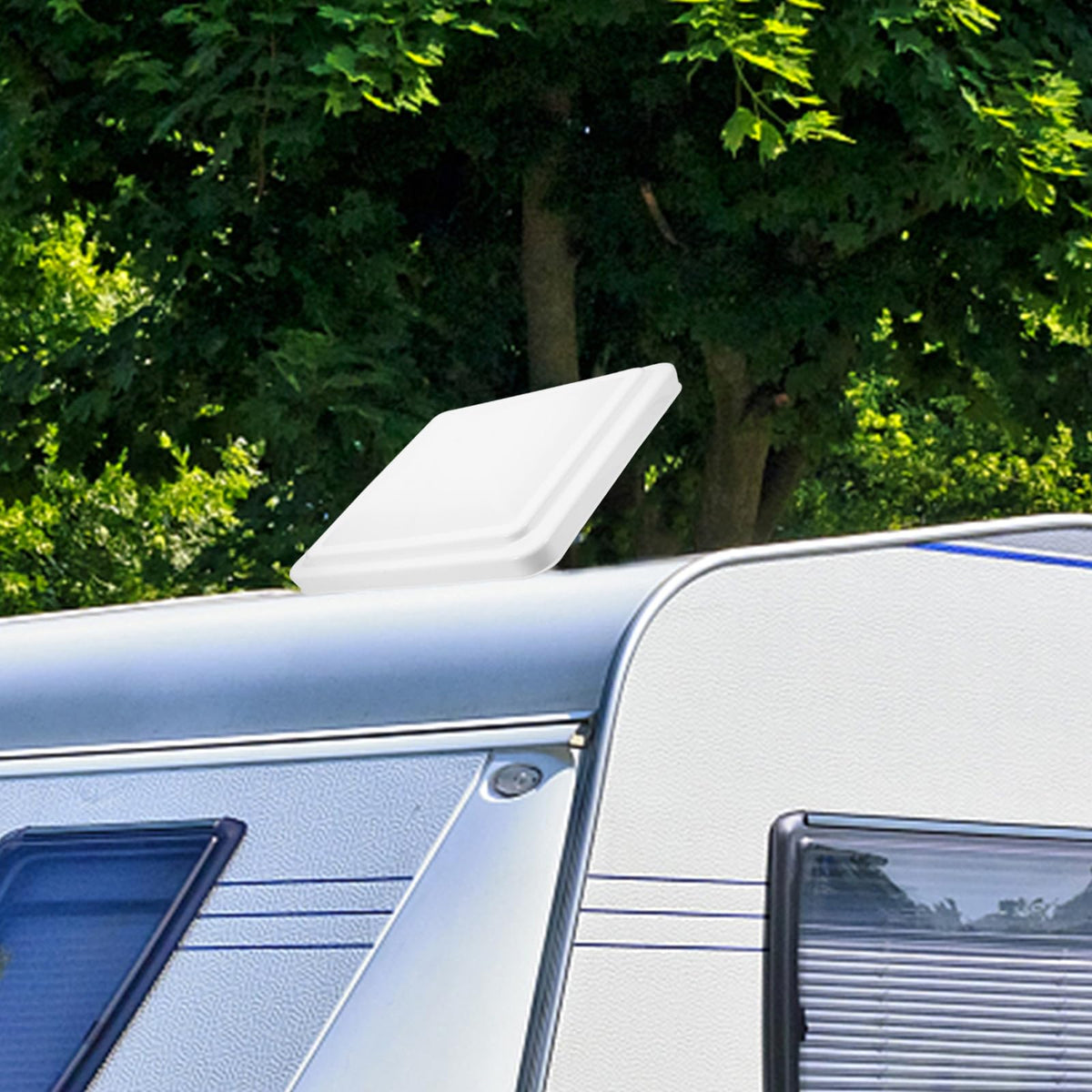 14-inch White RV Roof Vent Cover A6725