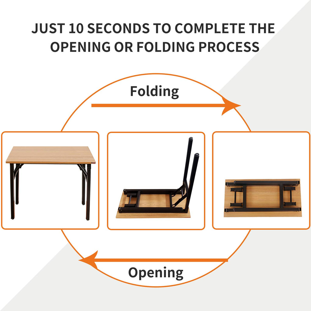 Small Folding Computer Desk 31.5x15.7 Inch Teak U66903