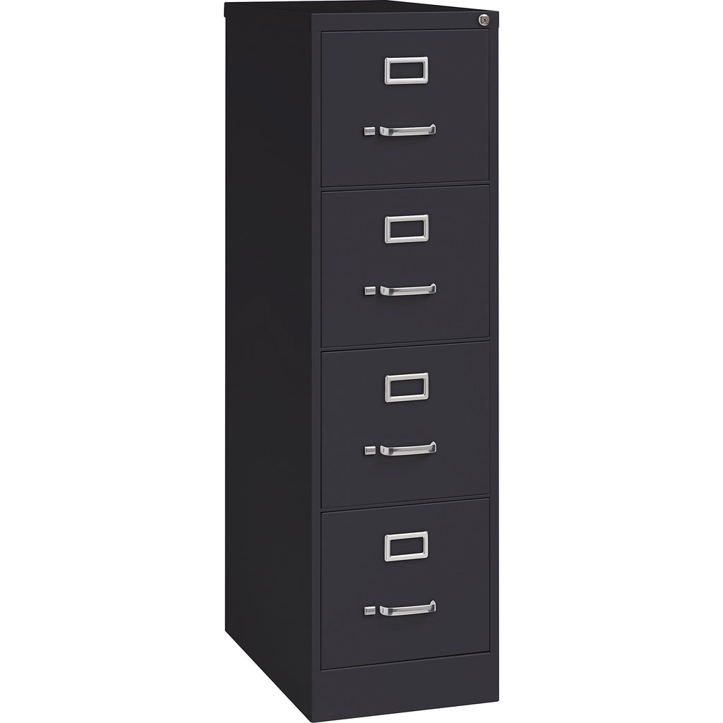 4 Drawer Vertical File with Lock, Black T258