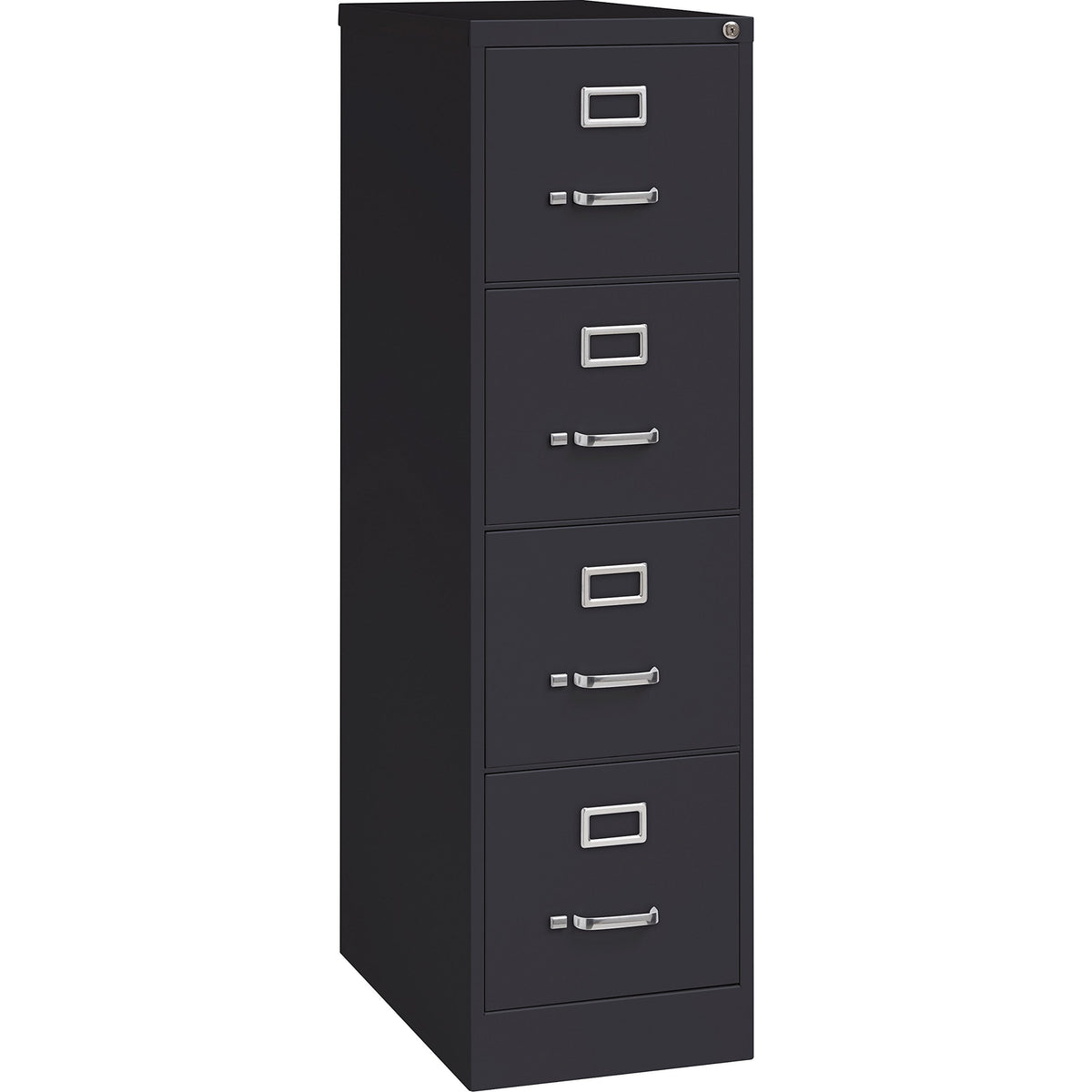 4 Drawer Vertical File with Lock, Black T258