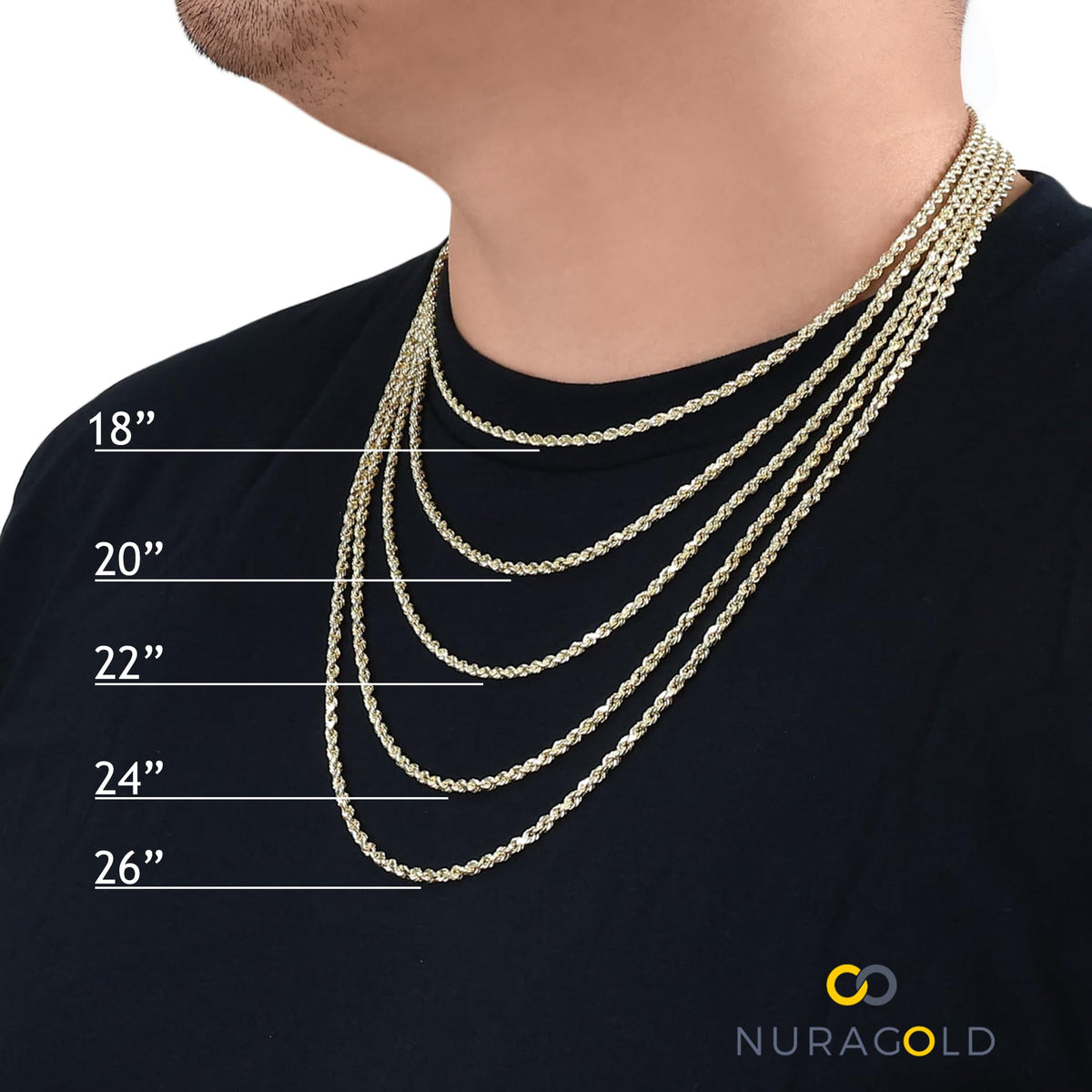 14k Yellow Gold Cuban Link Chain Necklace R612980
