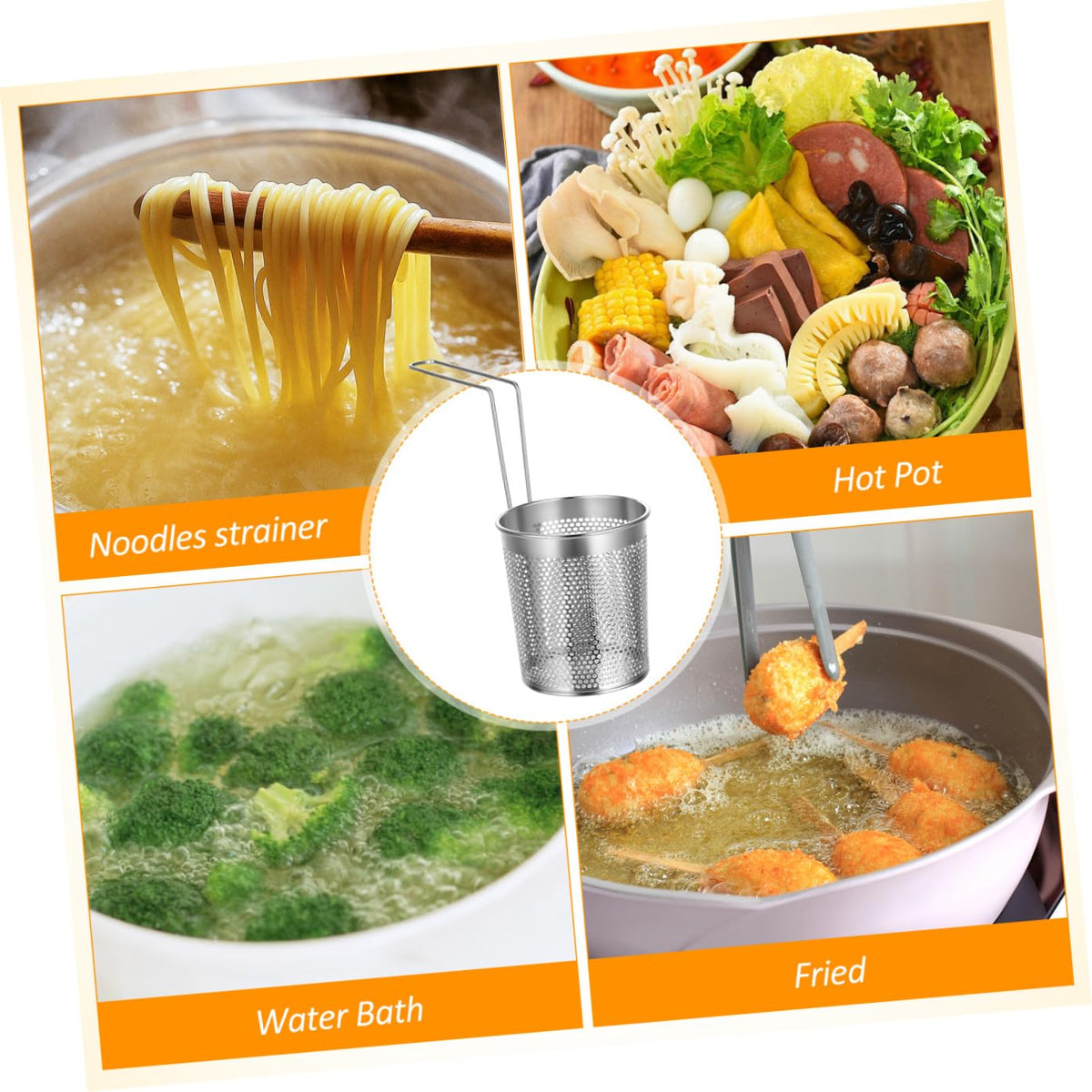 Stainless Steel Noodle Sieve with Handle N51494