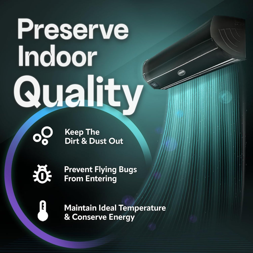 36 Inch Black Wall Mounted Air Curtains G906