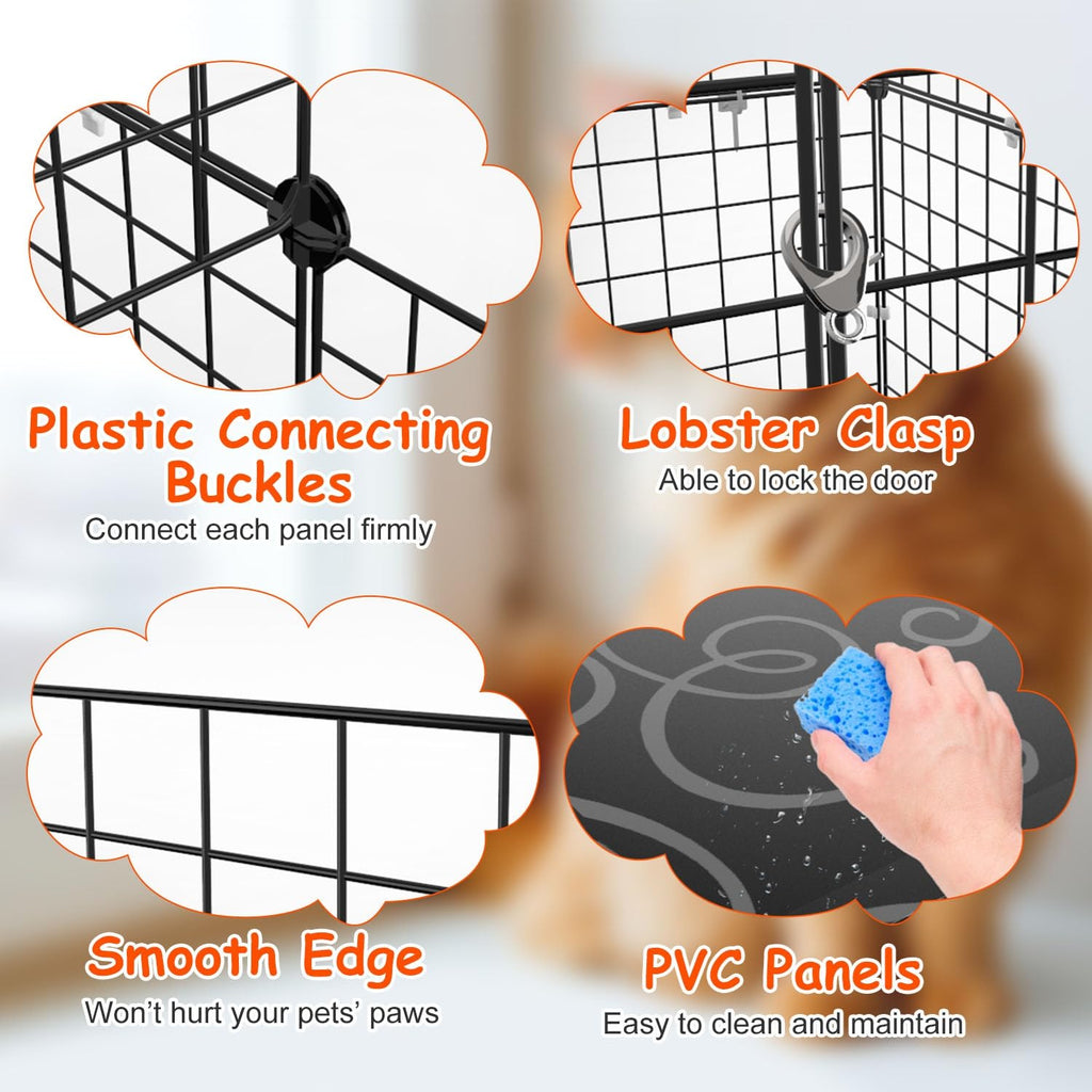 Black 2-Tier Cat Cage F929