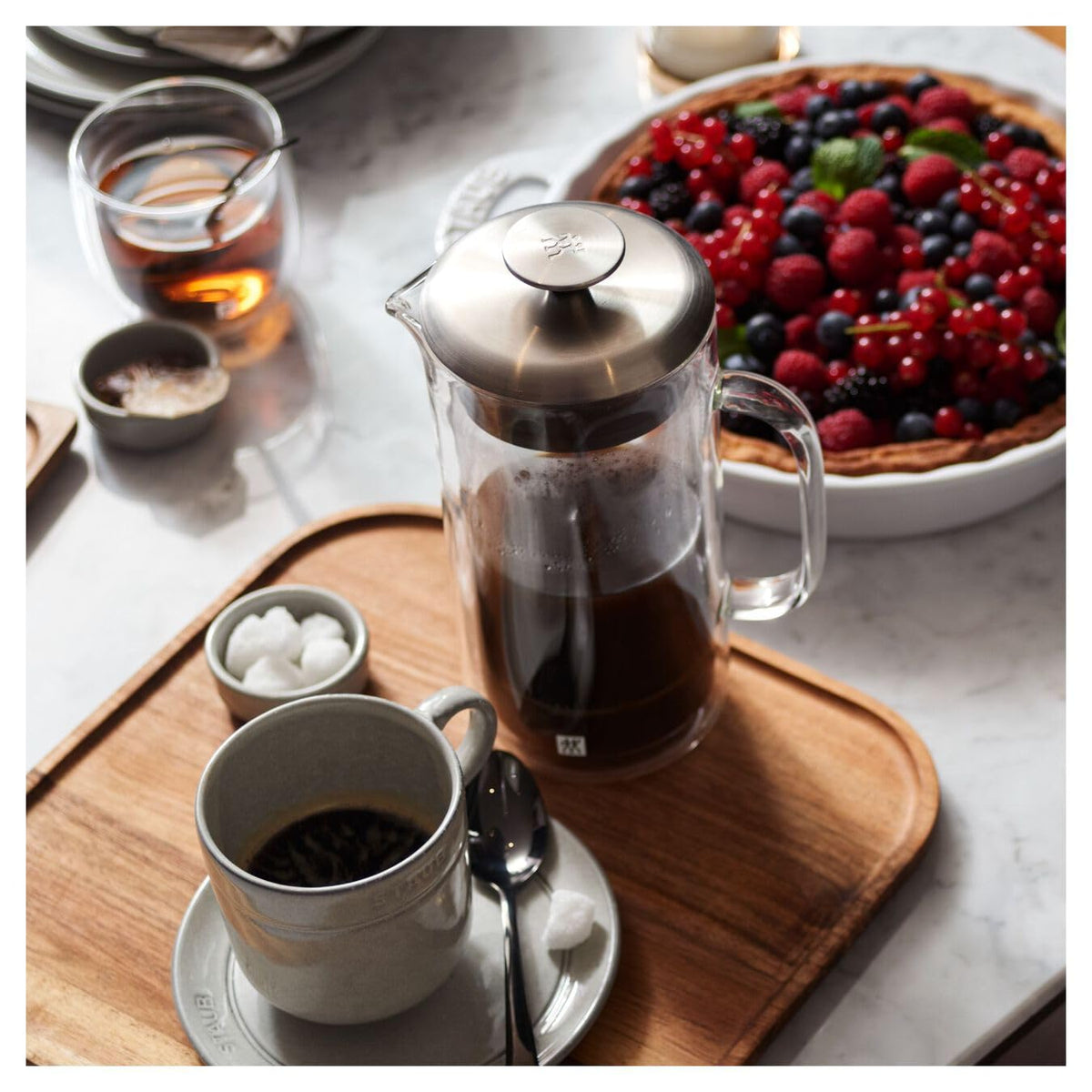 Double Wall French Press and Latte Glass G255564