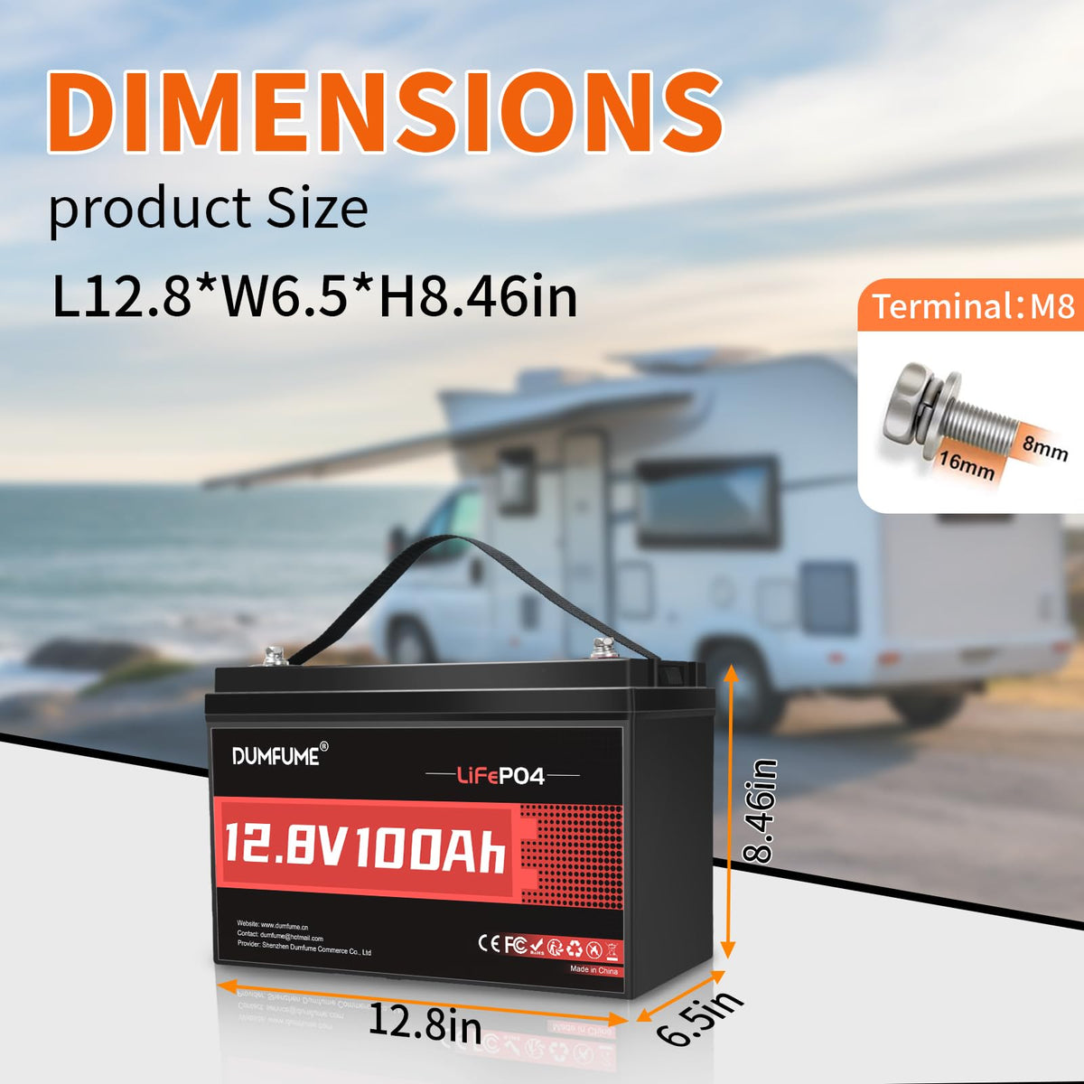 12V 100Ah LiFePO4 Battery Group 31 P969483