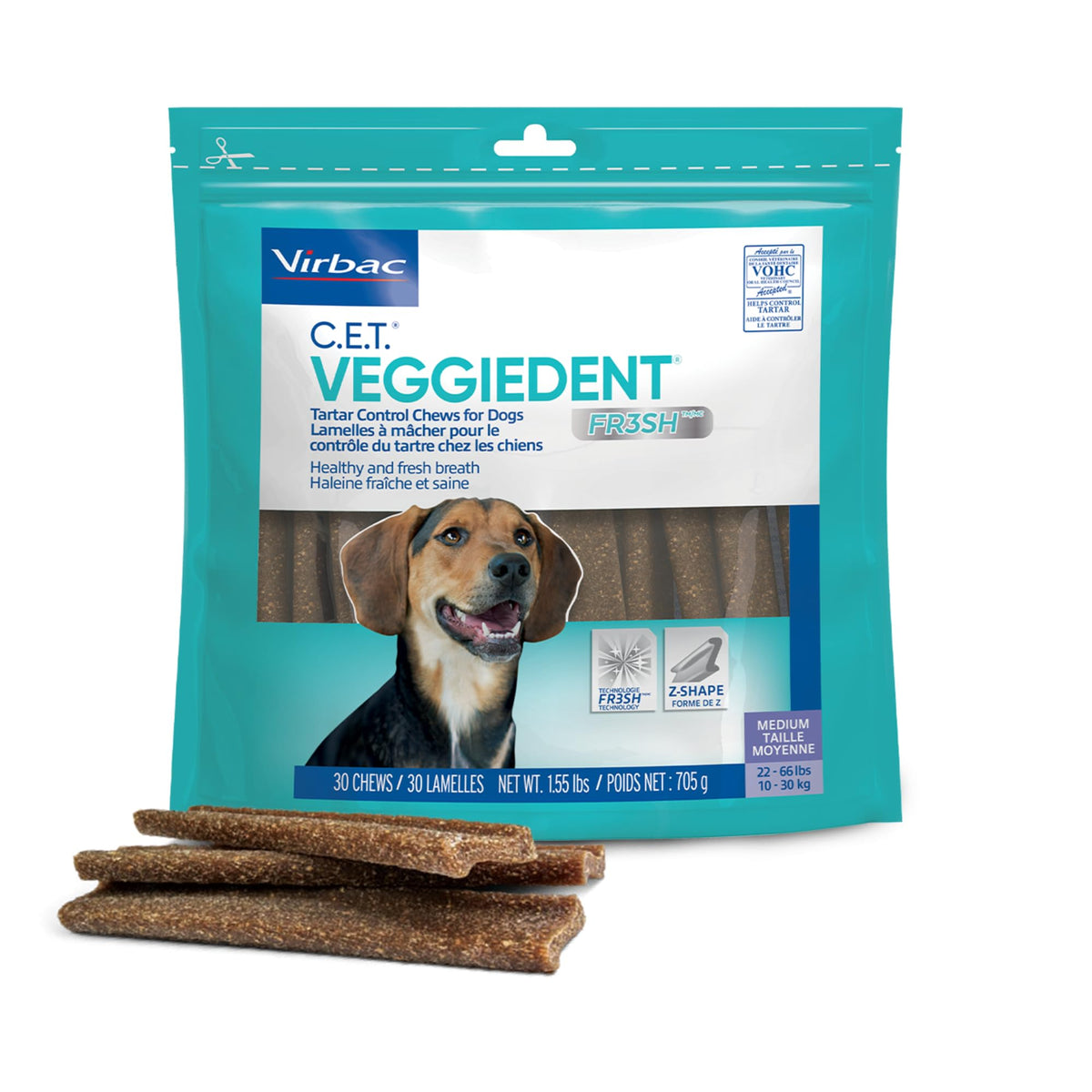 Plaque and Tartar Control Chews for Dogs, Medium C462990