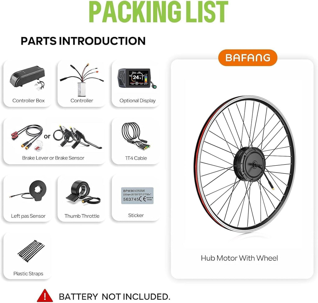 48V 500W Front Wheel Electric Bike Conversion Kit U4333