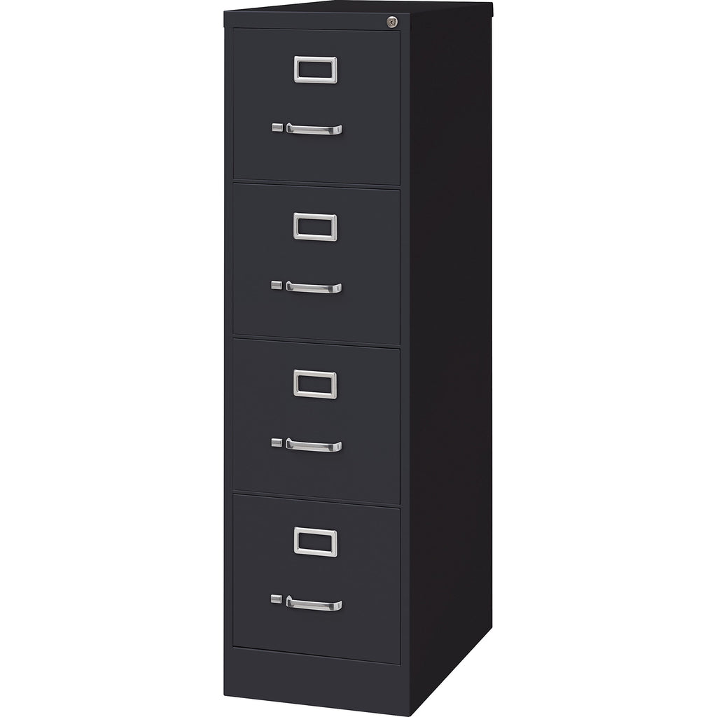 4 Drawer Vertical File with Lock, Black T258