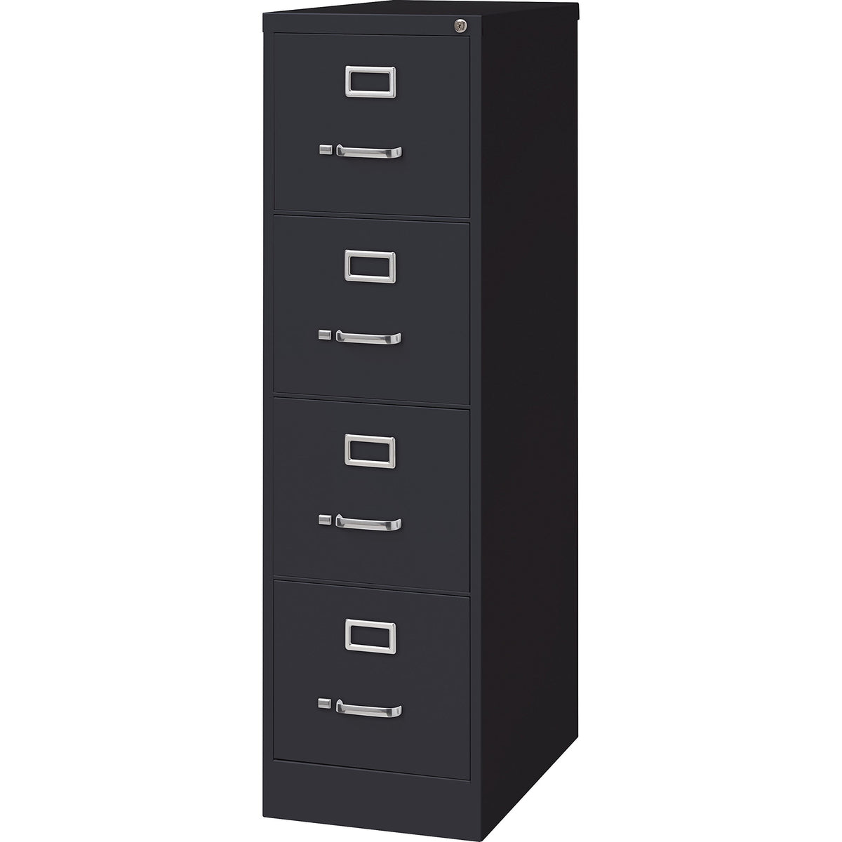 4 Drawer Vertical File with Lock, Black T258