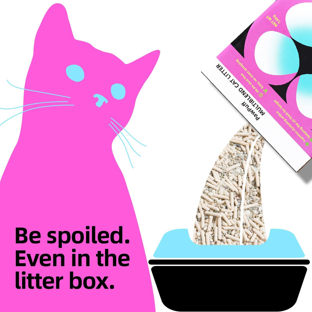 Clumping Cat Litter 99.9% Dust Free Flushable Mixed Tofu and Bentonite Odor Control 16.8lb E136