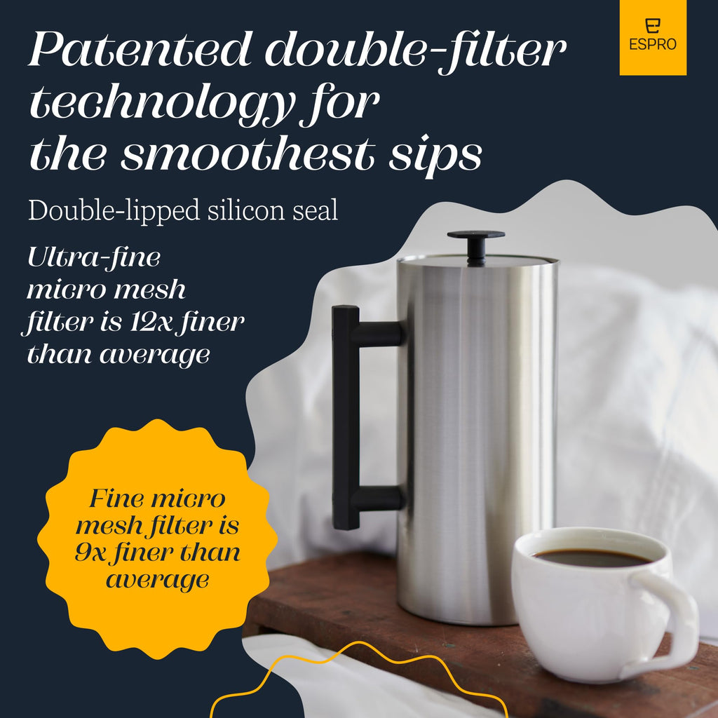 32oz Stainless Steel French Press M7881