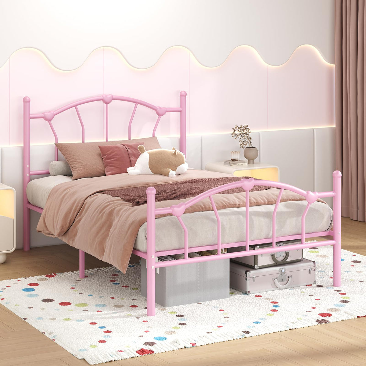 Twin Metal Platform Bed H122