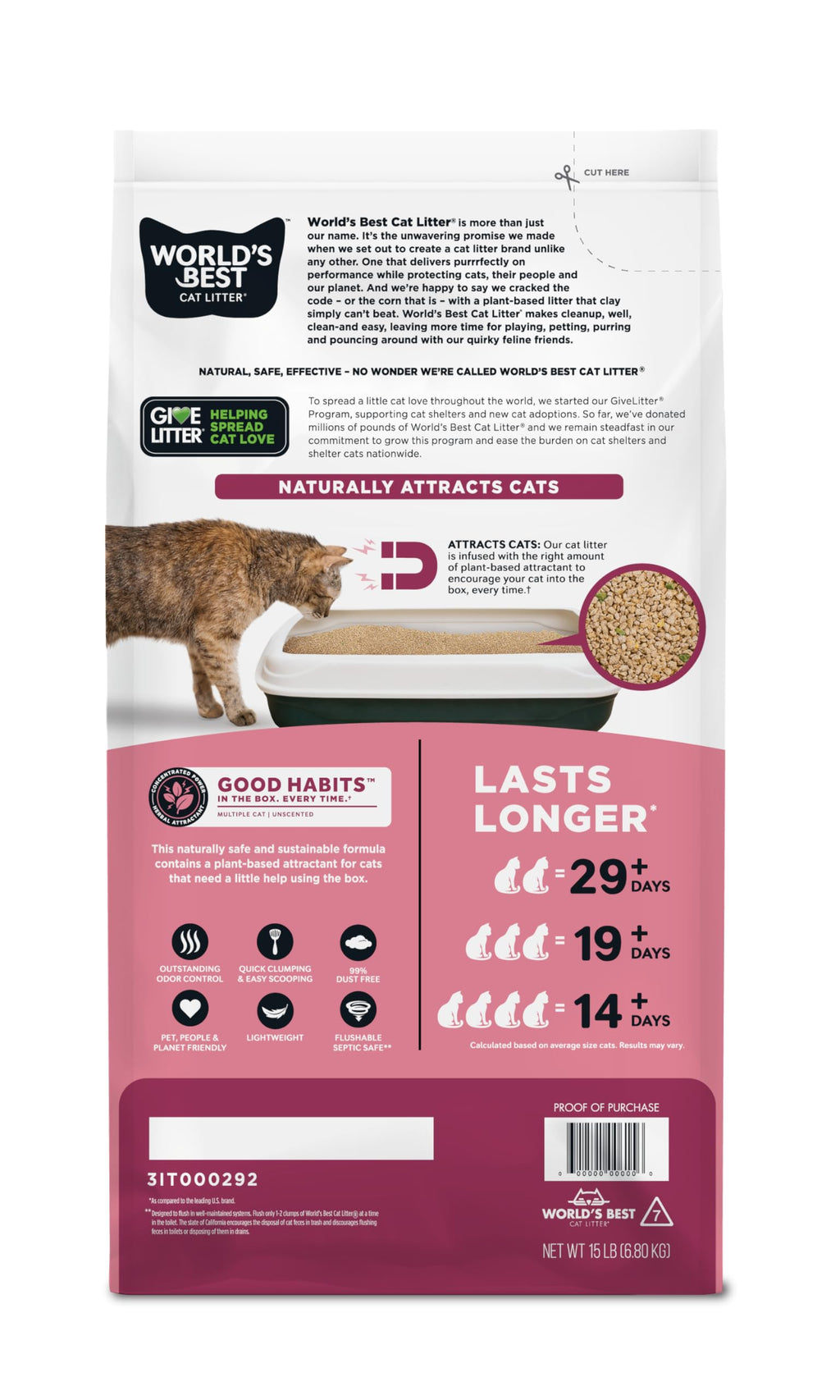 Unscented 15 lb Cat Litter I68484