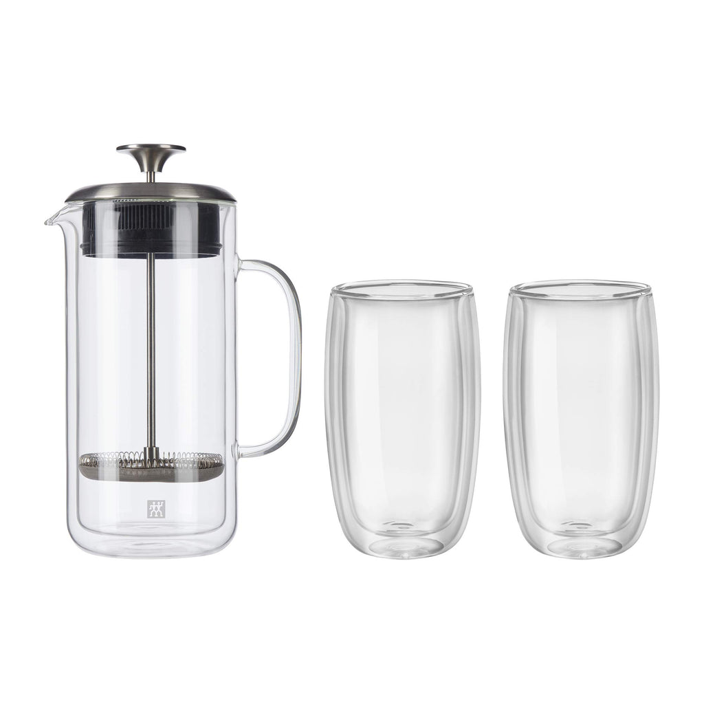Double Wall French Press and Latte Glass G255564