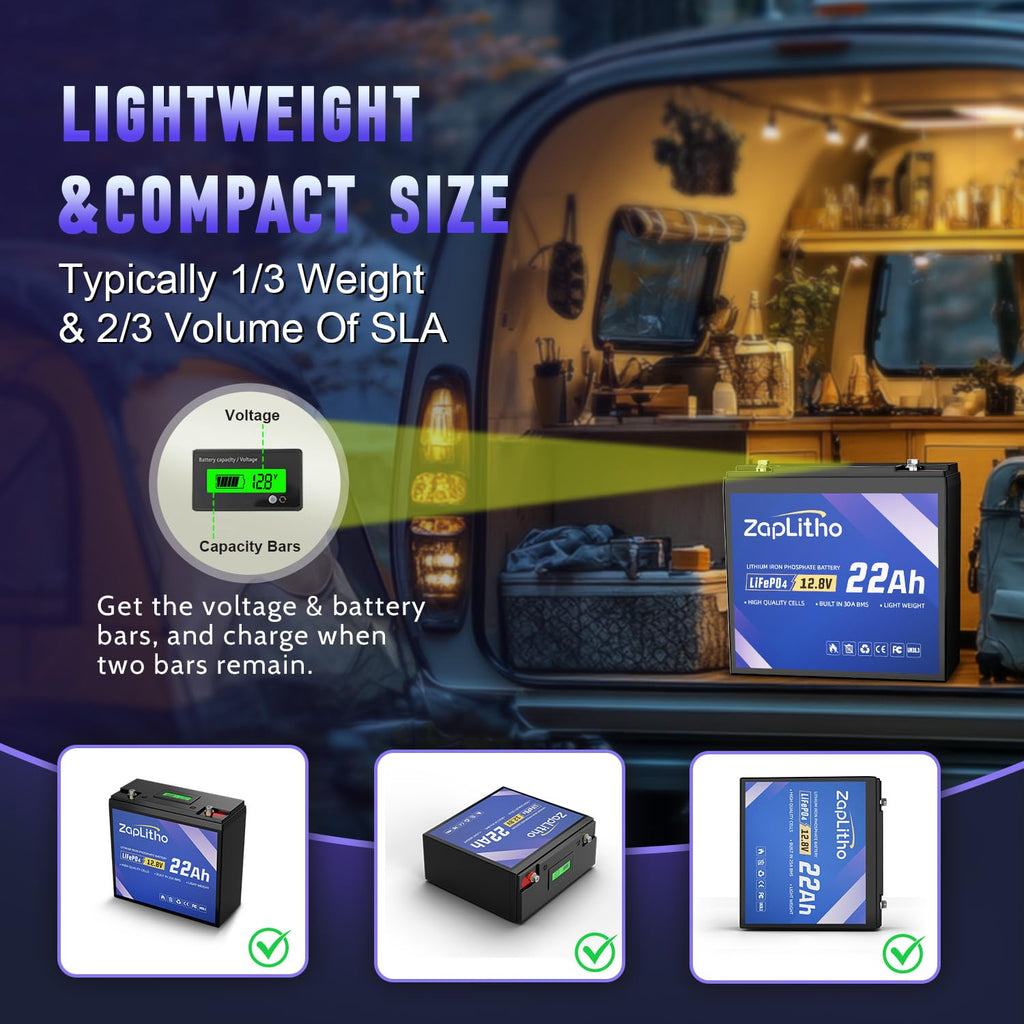 12V 22Ah LiFePO4 Lithium Battery L4312