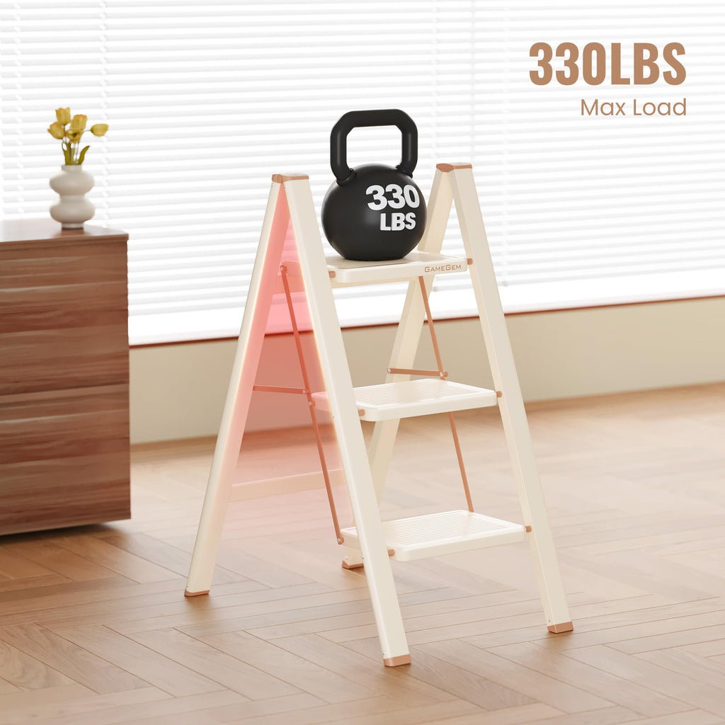 3 Step Folding Ladder with Anti Slip Pedal L4089