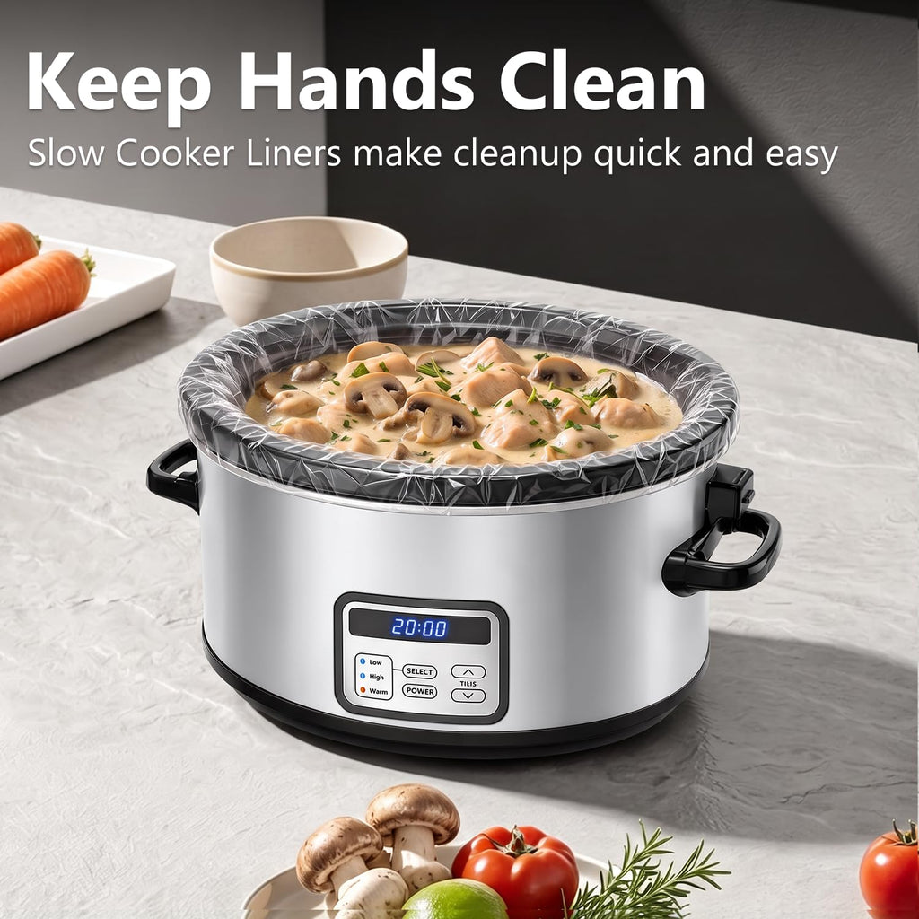 6 Quart Programmable Slow Cooker with Lid Clip F657234