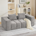 Light Grey Oversized Tufted Memory Foam Loveseat S677