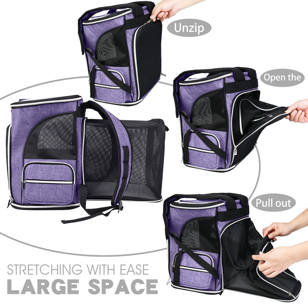 Expandable Ventilated Pet Carrier Backpack Y509602