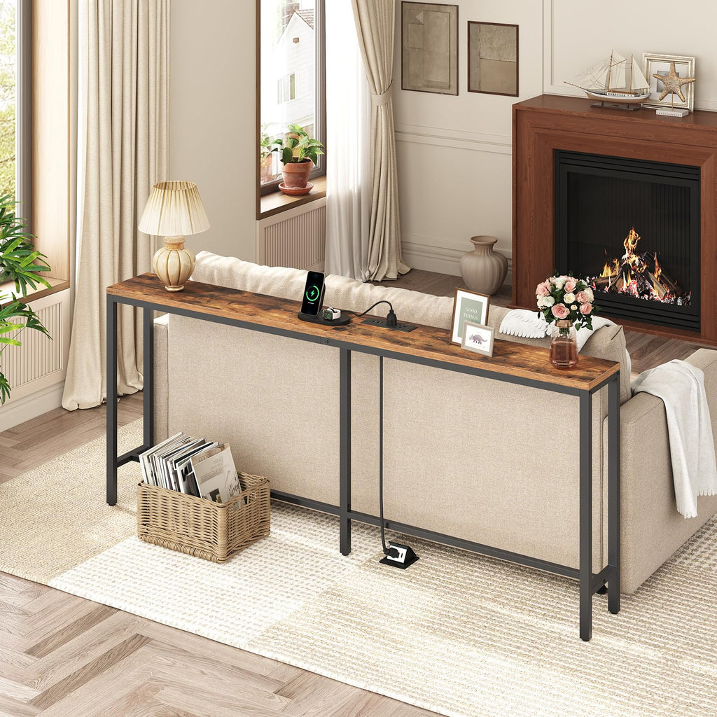 70.9" Narrow Console Table with Power Outlet G8330