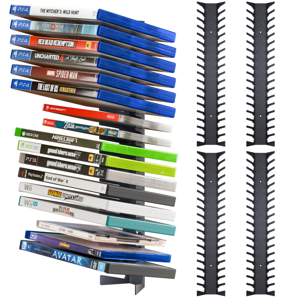 Metal Wall Mounted Video Game Storage Shelves 4-Pack Y51845